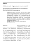 Metabolic effects of glutamine on insulin sensitivity