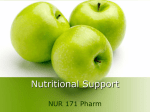 Nutritional Support NUR 267 Pharm