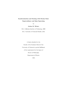 Synchronization and Sensing with Steady State