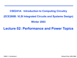 CSE 241A / ECE 260B, Winter 2003 UCSD