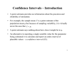 Confidence Intervals – Introduction
