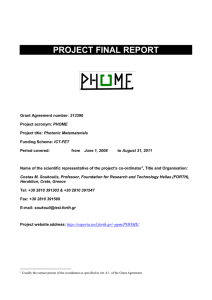 Report in in doc - Foundation for Research and Technology