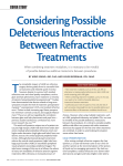 Considering Possible Deleterious Interactions Between Refractive