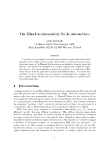 On Electrodynamical Self-interaction