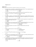 Distributions Sample Test