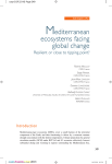 Mediterranean ecosystems facing global change : resilient or close