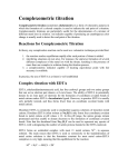 Complexometric titration