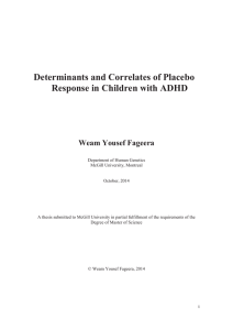 Determinants and Correlates of Placebo