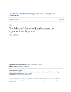 The Effects of Nonverbal Reinforcement on Questionnaire Responses