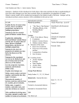 Unit Map Chemistry I Unit III