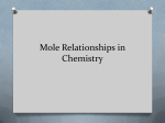Mole Relationships in chemistry