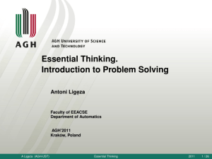 Essential Thinking. Introduction to Problem Solving