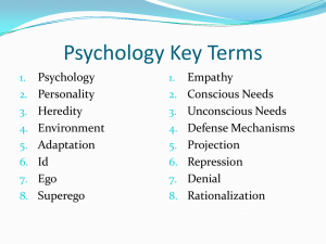 Psychology Key Terms