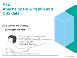 B14 Apache Spark with IMS and DB2 data