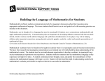 Building the Language of Mathematics for Students Mathematically