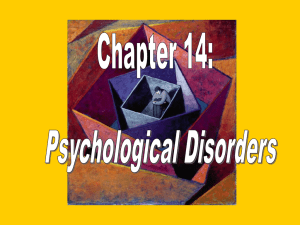 15 - Chapter 14 - Psychological Disorders