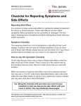 Checklist for Reporting Symptoms and Side Effects