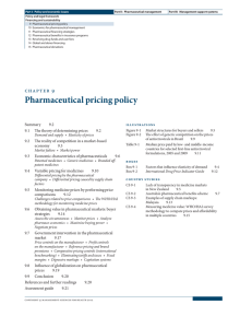 Pharmaceutical pricing policy
