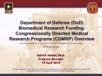 Department of Defense (DoD) Biomedical Research Funding