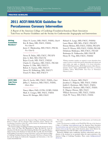 2011 ACCF/AHA/SCAI Guideline for Percutaneous Coronary