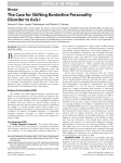 REVIEW The Case for Shifting Borderline Personality Disorder to Axis I