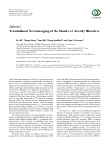 Editorial Translational Neuroimaging of the Mood