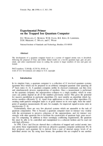 Experimental Primer on the Trapped Ion Quantum