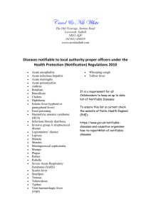 Notifiable Diseases