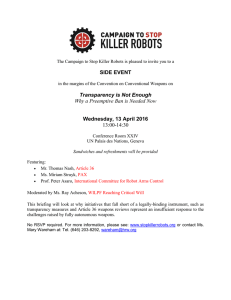 side event briefings - Campaign to Stop Killer Robots