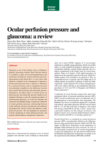 Ocular perfusion pressure and glaucoma: a review