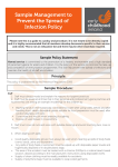 Management to prevent the spread of infection Policy