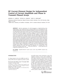 RF current element design for independent control of current