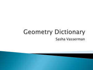 Geometry Dictionary