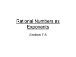 Rational Numbers as Exponents
