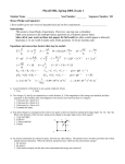 Exam 1 - UNC Physics and Astronomy