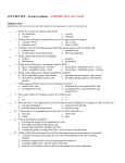 TEST REVIEW - Protein Synthesis – ANSWERS ON LAST PAGE