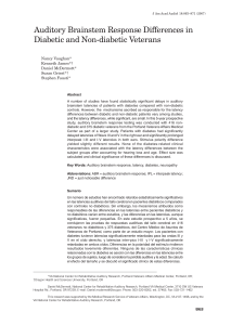 Auditory Brainstem Response Differences in Diabetic and Non
