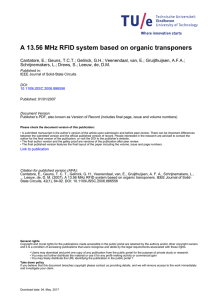 A 13.56 MHz RFID system based on organic transponers