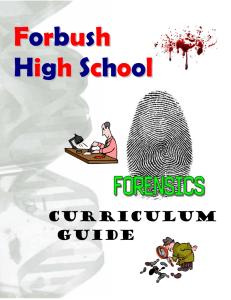 Forensic Science Curriculum Guide - JSmithForensic