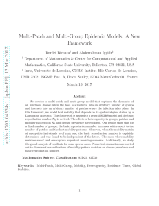 Multi-Patch and Multi-Group Epidemic Models: A New Framework