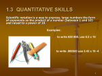 1.3 Quantitative Skills