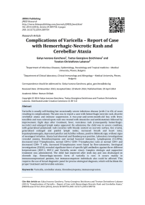 Complications of Varicella – Report of Case with Hemorrhagic