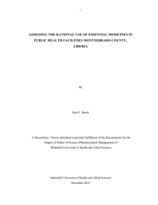 ASSESSING THE RATIONAL USE OF ESSENTIAL MEDICINES IN