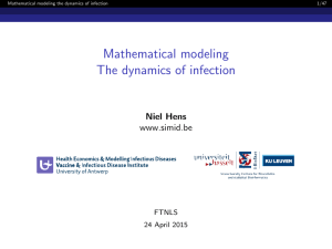 Mathematical modeling The dynamics of infection