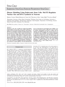 Disease Modeling Using Embryonic Stem Cells