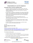 Eating Guidelines for Lacto