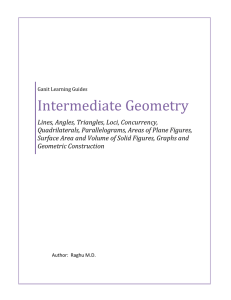 Intermediate Geometry - Learning for Knowledge