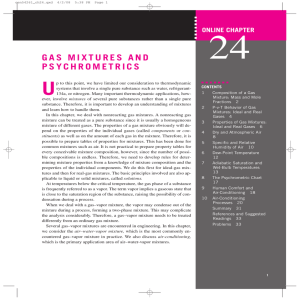 GAS MIXTURES AND PSYCHROMETRICS Up