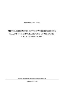 Metallogenesis of the world`s ocean against the background
