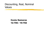 Discounting, Real/Nominal Values